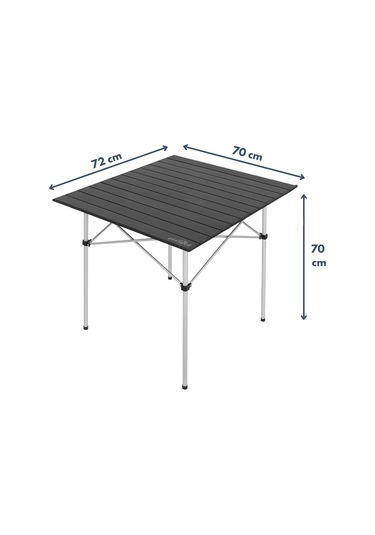 Alüminyum Katlanabilir Kamp Ve Piknik Masası - Omuz Askılı Taşıma Siyah