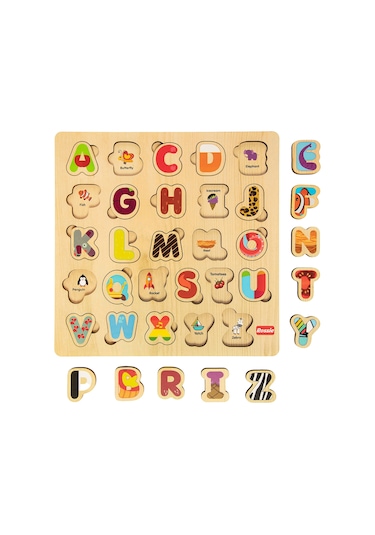 Rossie Ahşap Ingilizce Alfabe Eğitici Yapboz
