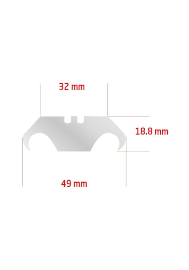 5555 Kanca Tipi Maket Bıçağı Yedeği - 10'lu Paket