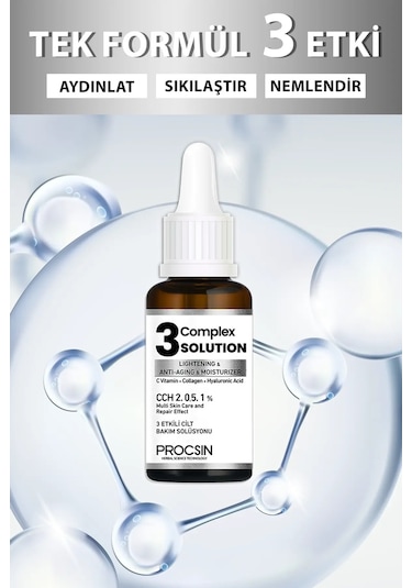 Procsın Aydınlatıcı + Sıkılaştırıcı + Nemlendirici 3 Complex Solution 20 ML