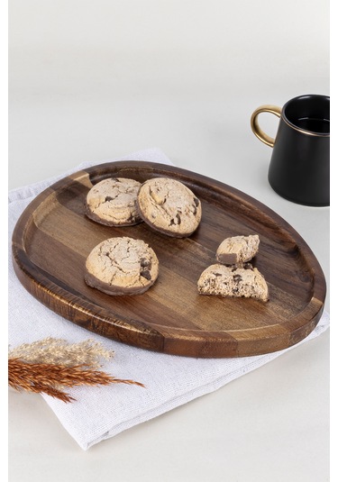 Naturalove Akasya Büyük Sunum Tabağı - Yuvarlak