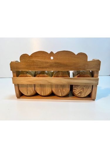 Ceren Wooden Doğal Ahşap Set Baharatlık