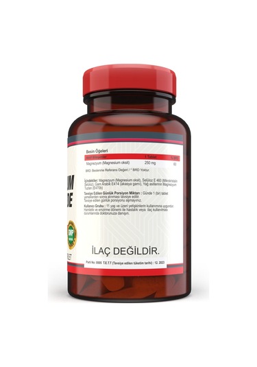 Nevfix Magnezyum 250 MG 120 Tablet B12 Folic Acid&Biotin 120 Tabl