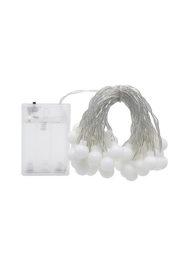 Qingmipy 6 Metre 40 Işıklı Renkli Sabit Ve Yanıp Sönen Bahçe Ve Ev Dekorasyonu İçin Peri Işığı Beyaz