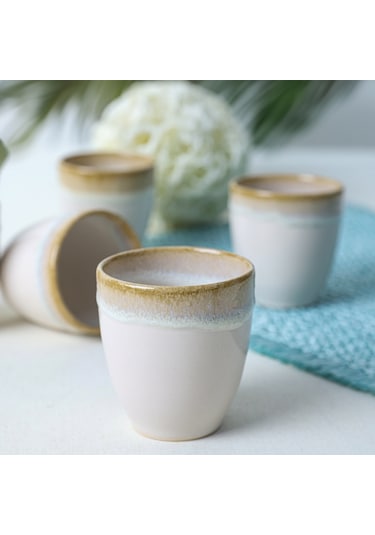 Keramika Shizen Krem Latte Kupa 8 Cm 6 Adet Q44