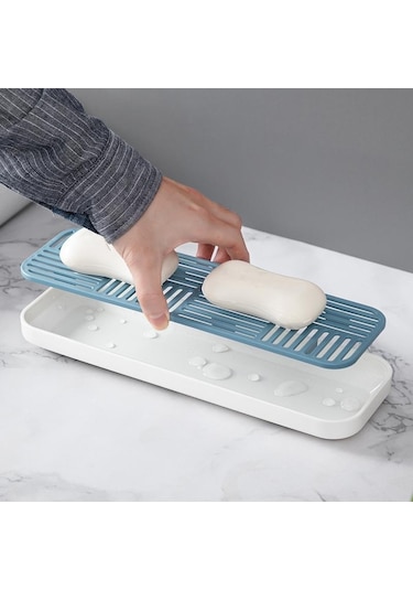 Gri Lavabo Sabunluk Mutfak Depolama Tepsileri Ev Düzenleyici Sünger Tutucu Bardak Sofra Drenaj Tepsisi Bulaşık Yıkama Scrubber