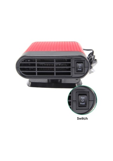 Flybuy 12v Araba İçi Isıtıcı Ve Hava Temizleyici - Hızlı Isınma, Buz Çözme, Sis Giderme, Güvenli, 2 İçin 1, Siyah Kırmızı