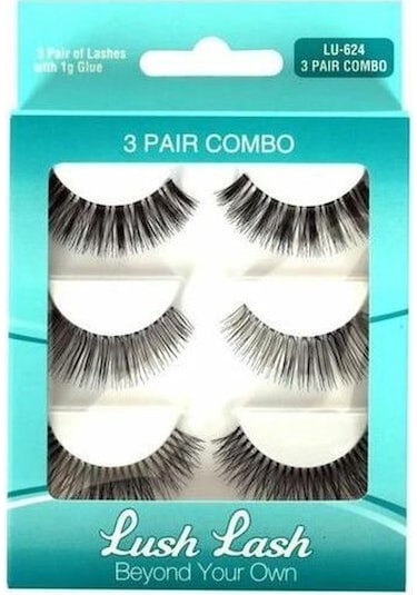Lush Lash Takma 3'lü Bonus Pack Takma Kirpik LU-624