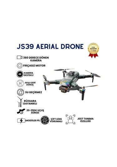 Js39 Drone, Akıllı 4k Uzaktan Kumandalı, Fırçasız Motorlu Engel Kaçınma, Çift Lens Korumalı Drone-1471