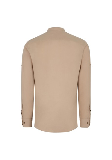 G783 Dewberry Hakim Yaka Erkek Gömlek-bej Bej