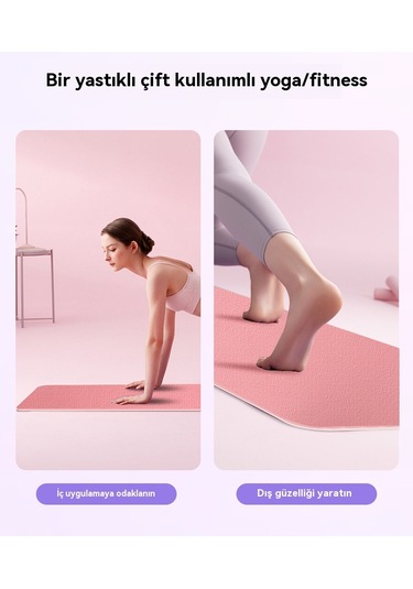 Erkek Ve Kadın Zindeliğinki Yoga Mati Pembe