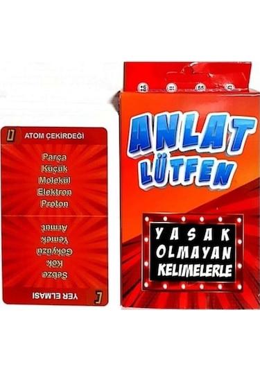 Anlat Lütfen Oyunu - Anlat Bakalım Oyunu Mini Kelime Kart Oyunu