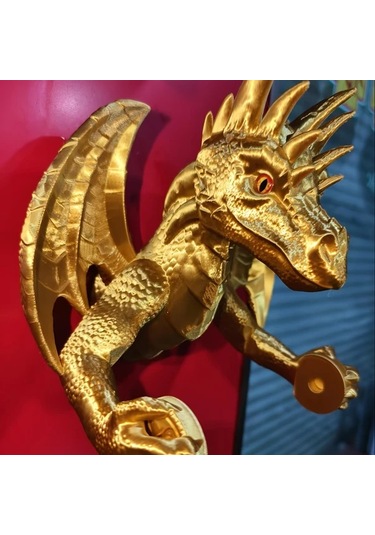 Willowhaven 1 Adet Ejderha Desenli Tuvalet Kağıdı Askısı Altın Renk Banyo Ev Ofis Yatak Odası Altın Rengi