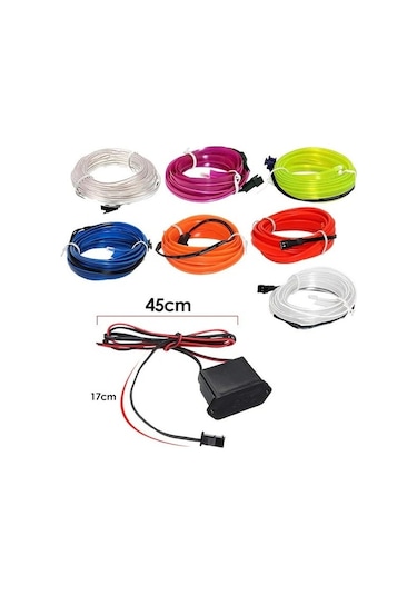 Araç Içi Neon Ledi Ip Led Renk Seçenekli 5 M