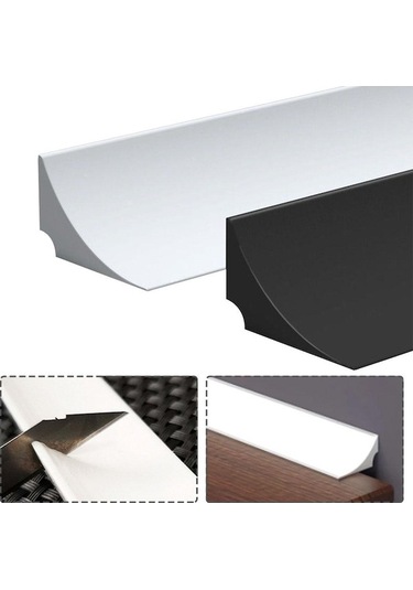 Bosphorusboutique02 Siyah Mutfak Su Bariyeri 100cm Şerit Tutucu Dayanıklı Siyah