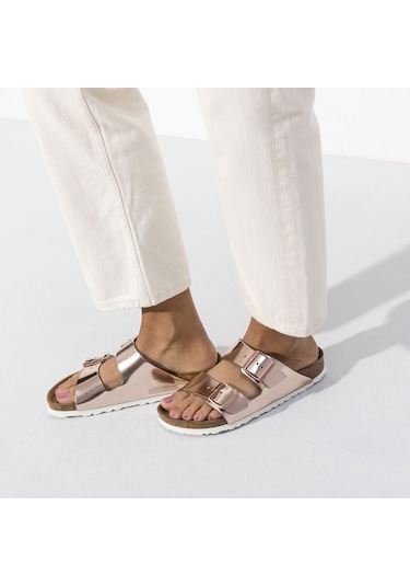 Bırkenstock Arızona Soft Footbed Metallıc Copper Arızona Bakır Terlik 0952091 0952091 Bak Bakır
