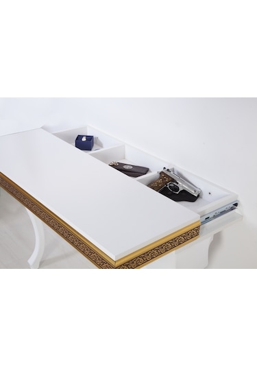 Beyaz Exclusive Dresuar Gizli Bölmeli - Ferro A1-3 Beyaz