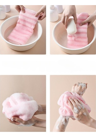 Suntek Erkekler Ve Kadınlar Için Peeling Lif Havlu Pembe