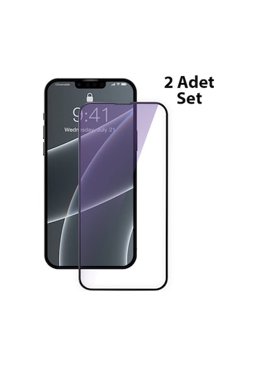 Baseus Apple Uyumlu   iPhone 13 Mini 0.3Mm Full Çerçeve Cam Ekran Koruyucu 2 Ad Siyah