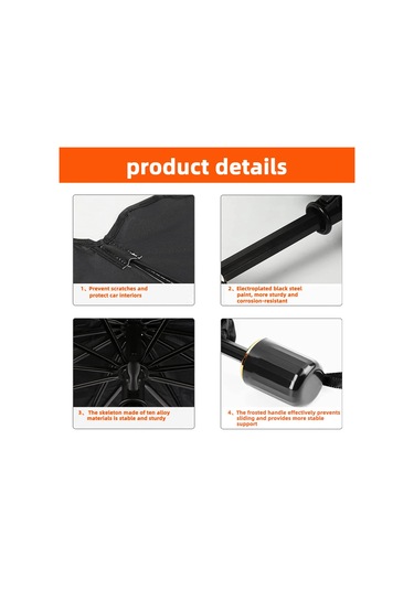 Araba Güneşliği Şemsiye Tarzı Ön Cam Güneşlik Güneş Koruyucu İsı Yalıtımlı Bez Set D Diğer