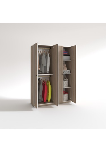 Kenzlife Gardırop 4 Kapılı Kapaklı Devetabanı Crd 173 120 42 Gardolap Dolap Ofis