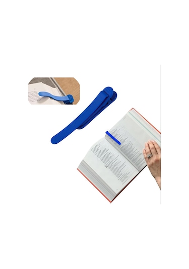Kitap Okuma Ayracı Silikon, Mavi, 1 Adet,