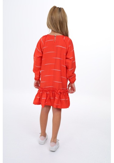 Toontoy Kız Çocuk Elbise Turuncu