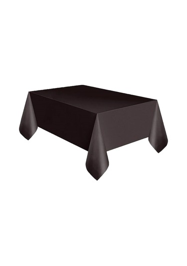 1 Adet Siyah 120x180 Cm Kullan At Masa Örtüsü Doğum Günü Partisi, Kutlama Partisi, Mevlit Yemeği Tüm Yaşlar