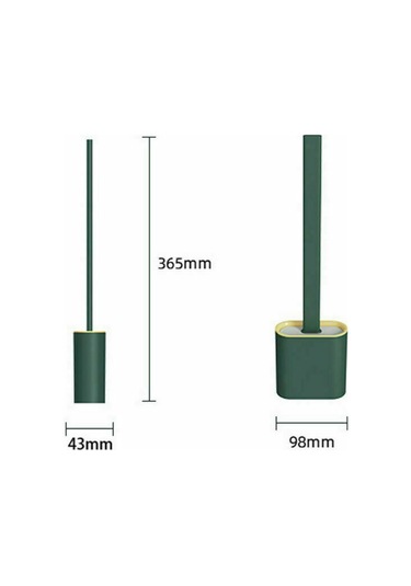 Yaozixa Silikon Tuvalet Fırçası Tuvalet Fırçası Tutucu Yaratıcı Temizleme Fırçası Seti Beyaz