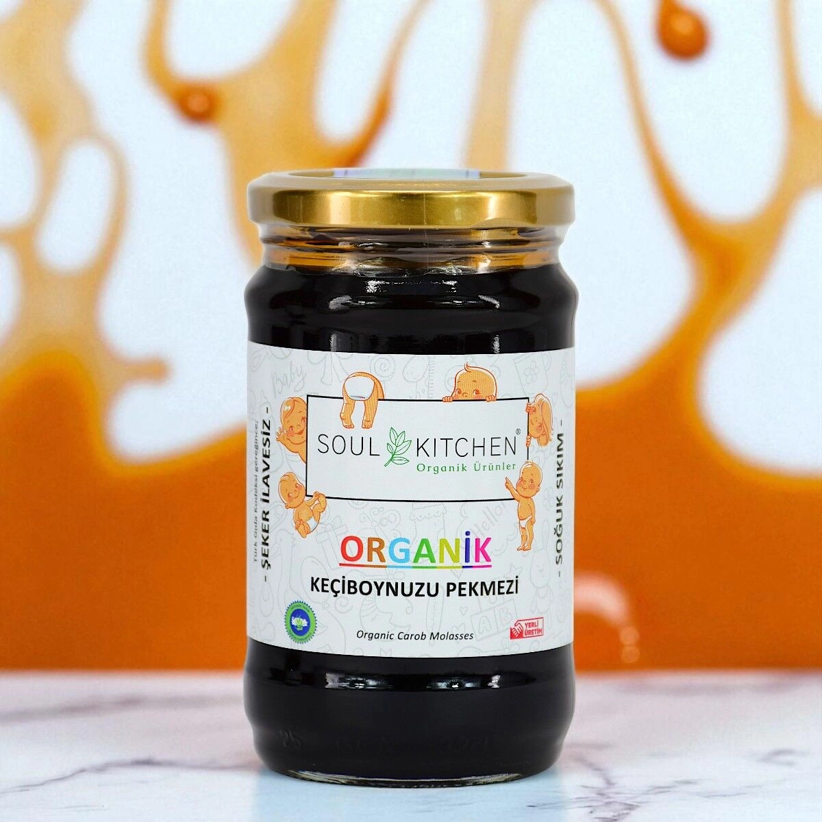 Organik Keçiboynuzu Pekmezi 380gr Soğuk Sıkım Şeker İlavesiz