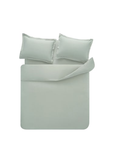 Puffy Naturalis Çift Kişilik Ranforce Yıkamalı Nevresim Takımı - Adaçayı