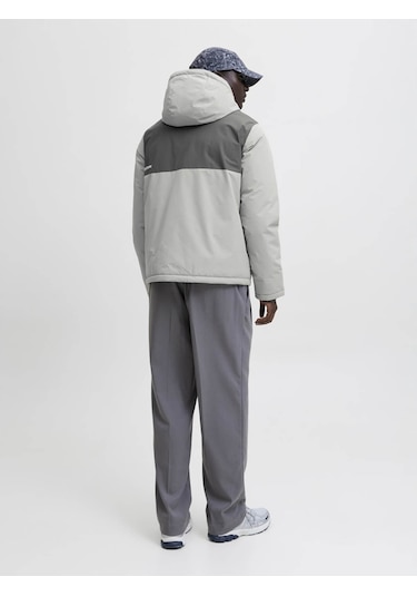 Jack & Jones Jcounion Light Padded Blocking Gri Erkek Mont 12285586 Gri