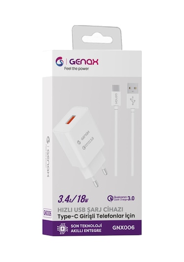 Gnx-006 3.4a 18w Type-c Şarj Cihazı