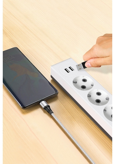 Günsan Elektrik 2 Usb'li 3'lü Çocuk Korumalı Topraklı Anahtarlı Grup Priz 3 Metre - 01351130-303310n11