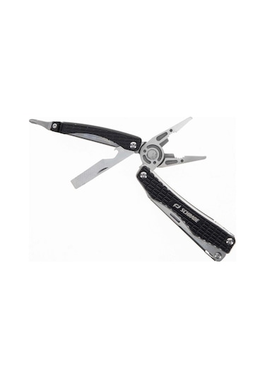Schrade Kamp Clench Çok Amaçlı El Aracı 9 Fonksiyonlu Paslanmaz Katlanır Multitool 1182532 Siyah