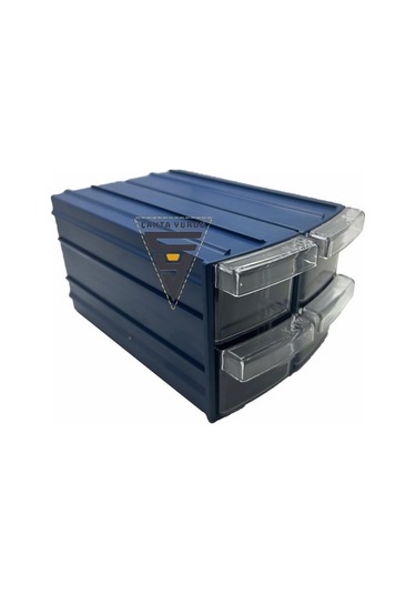 Sembol 114 Plastik Çift Çekmeceli Kutu 155x95x55mm 12 Adet