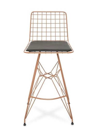 Akın Lüx Tel Bar Taburesi - Bakır / Siyah Siyah / Bakır Bakır - Siyah