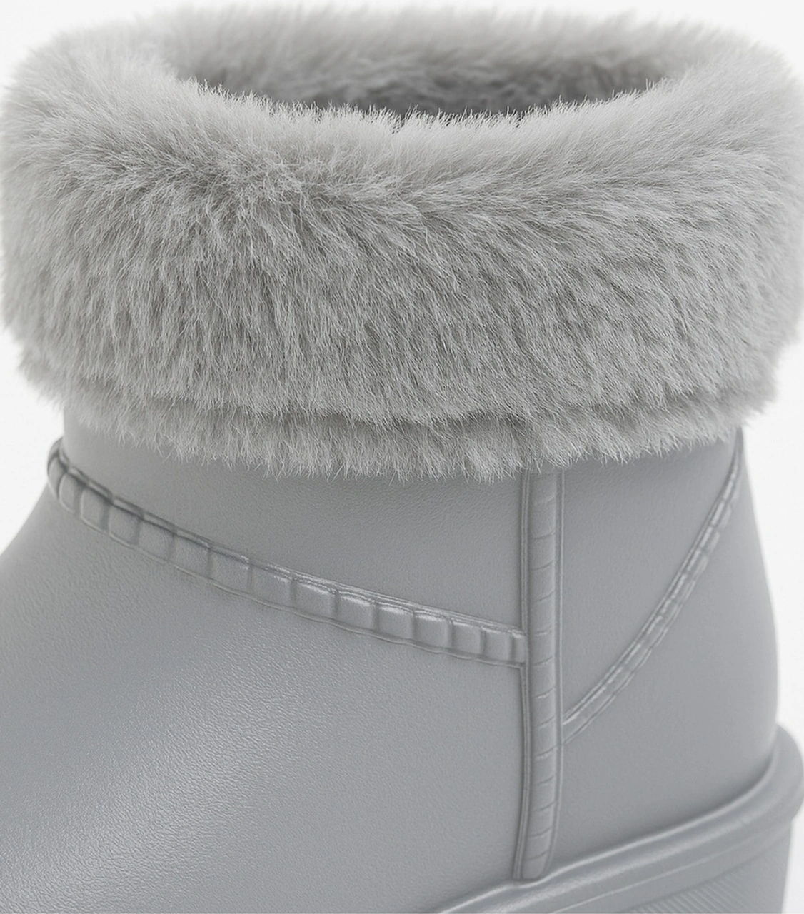 Çocuk Kışlık Kar Yağmur Botu Su Geçirmez, Peluş Astarlı, Eva W10290-225 Tokio Borreguito Modeli Gri