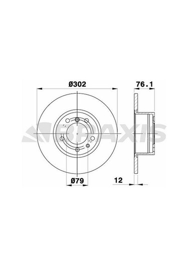 FREN DISKI ON BMW E34 88-96 BRAXIS AD1019 OEM