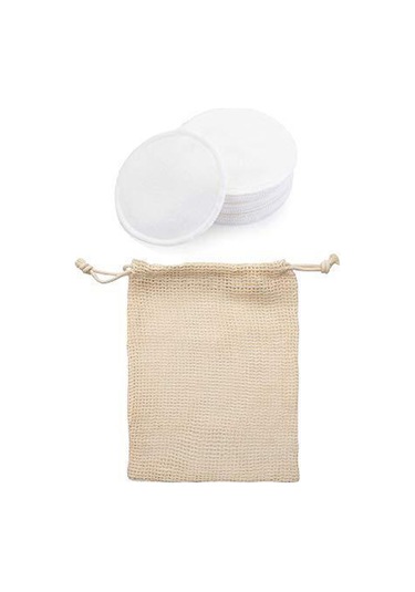 Youtek 10 Adet Yeniden Kullanılabilir Pamuk Ped - Makyaj Temizleme Ve Tonik Uygulama İçin Bambu Çantalı