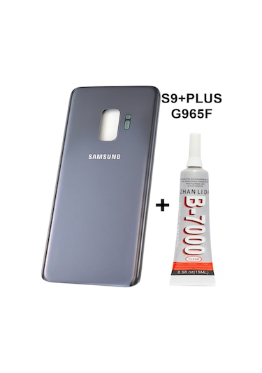 Samsung Galaxy Uyumlu S9+plus G965f Arka Cam Batarya Pil Kapağı Gri+yapı