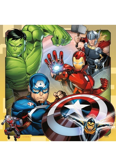 Ravensburger 3x49 Parça Puzzle Avengers 080403
