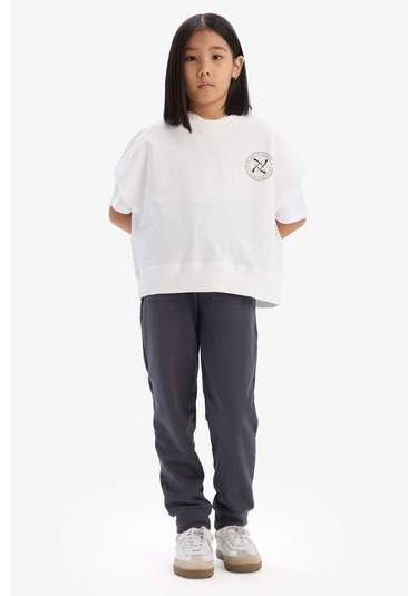 DeFacto Kız Çocuk Esnek Belli Jogger Eşofman Altı D9623A825SPAR15 Antrasit DeFacto Kız Çocuk Esnek Belli Jogger Eşofman Altı D9623A825SPAR15 Antrasit