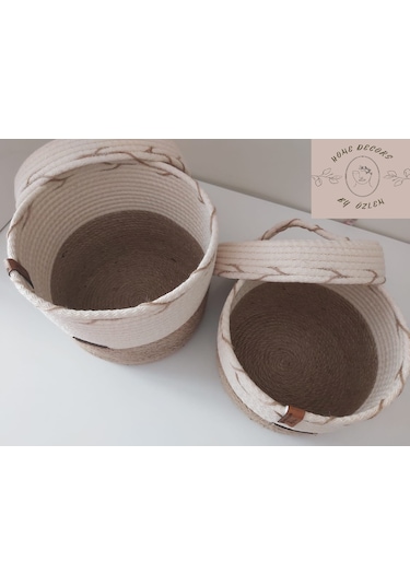 2'li Hasır Sepet Takımı, Saklama kutusu, Hediyelik, Organizer