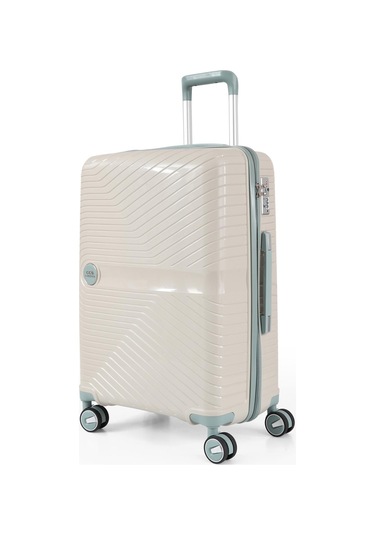 Ççs 5239 Polipropilen Büyük Boy Valiz Beyaz-mavi