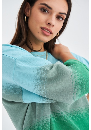 Peraluna SİRİ BLOUSE & SHORTS Yazlık Triko Kadın Şort Takım Nil Y Nil Yeşili