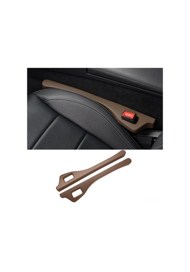Aubyhe Oto Koltuk Aralığı Dolgusu - Araç İç Dekor Eşyası, Eşyaların Düşmesini Engeller, Kahverengi 2 Adet