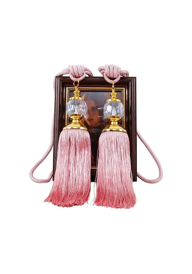 Hfambition Perde Bağlama Püsküllü Takım 2 Parça - Plastik Ve Polyester, 66 Cm Uzunluk