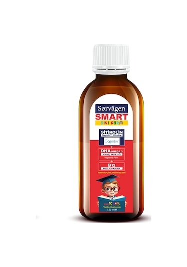 Sorvagen Smart Kids Sitikolin Sıvı Form B12 150 ML