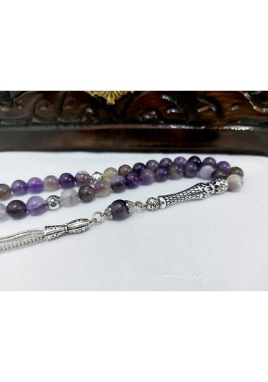 Ametist Doğaltaş Şifa Kaynağı Küre Kesim Tesbih Ölçü 8x8